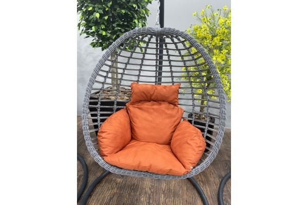 ANNAPARK Gümbet Rattan Bahçe Salıncak - Koyu Gri