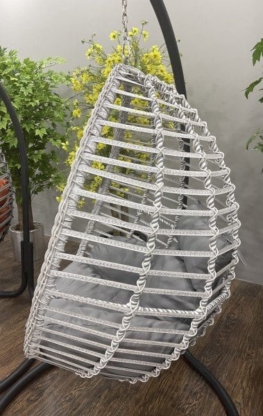 ANNAPARK Gümbet Rattan Bahçe Salıncak - Açık Gri