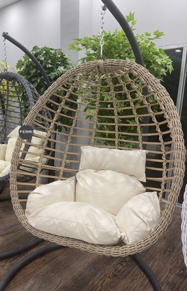 ANNAPARK Gümbet Rattan Bahçe Salıncak - Açık Kahverengi