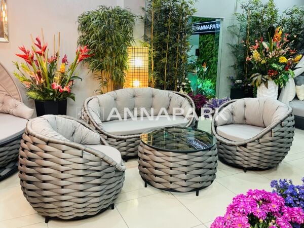 Annapark Apple Balkon Oturma Grubu, Balkon Koltuk Takımı Antrasit