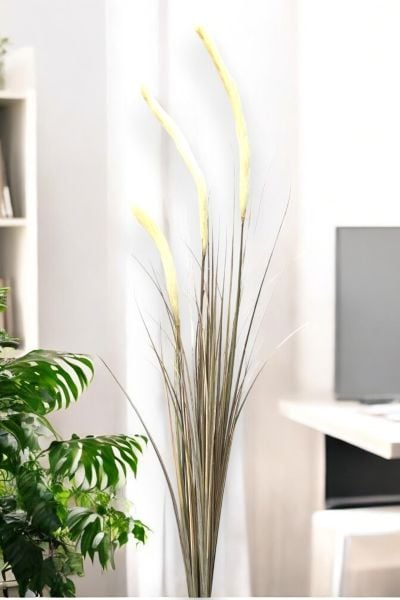 İthal Yapay Pampas Sazlık Krem 140cm