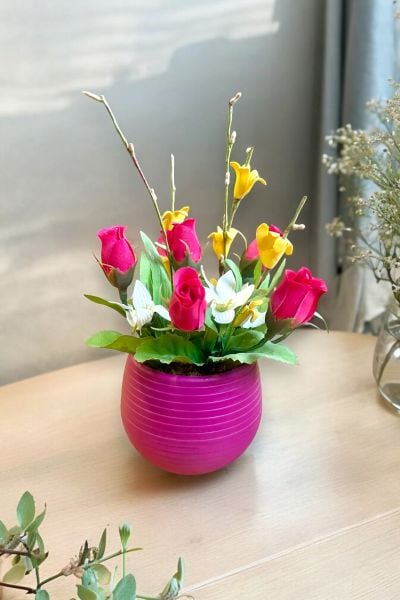 Dekoratif Aranjman Kırmızı Gül