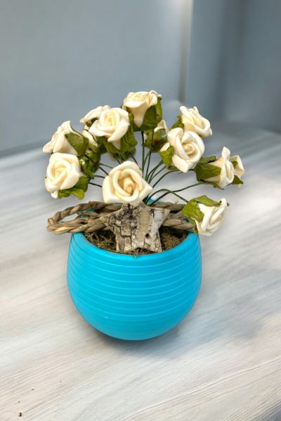 Dekoratif Aranjman Aqua Rose