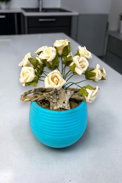 Dekoratif Aranjman Aqua Rose