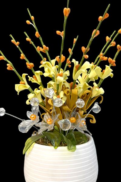 Dekoratif Aranjman Crystal Cream