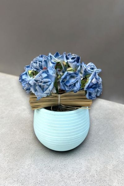 Dekoratif Aranjman Mavi