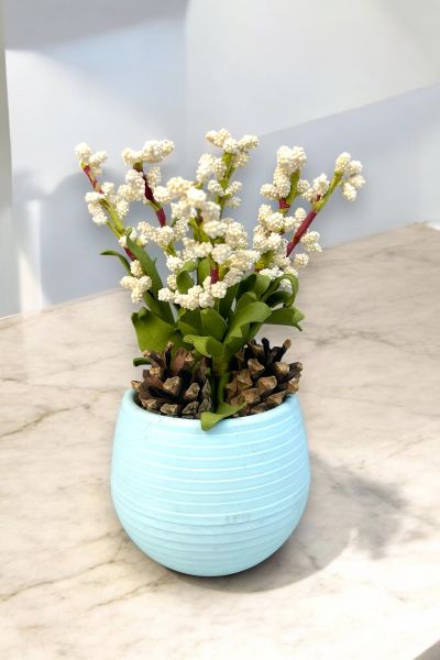 Dekoratif Aranjman Blossom Beyaz