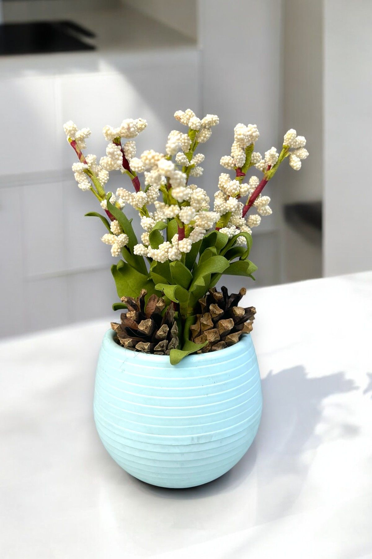 Dekoratif Aranjman Blossom Beyaz