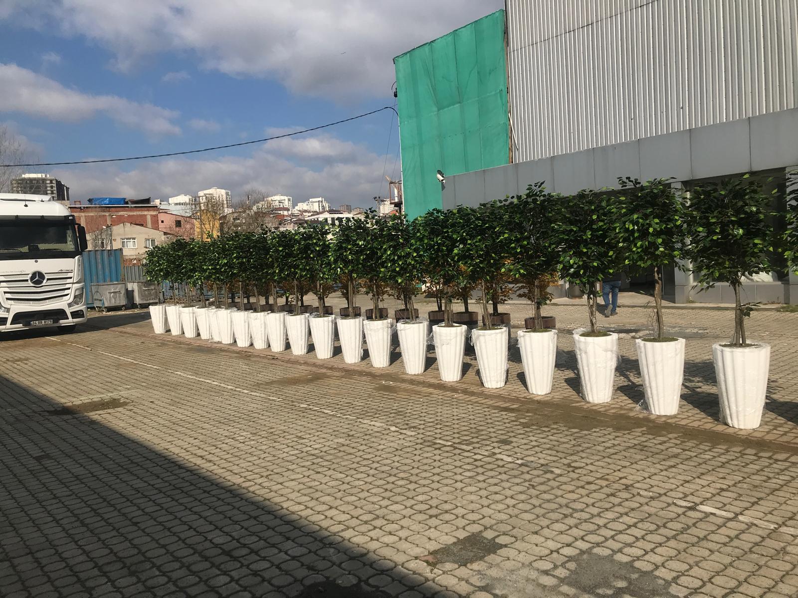 ANNAPARK Fiber Saksı ve Yapay Ağaç