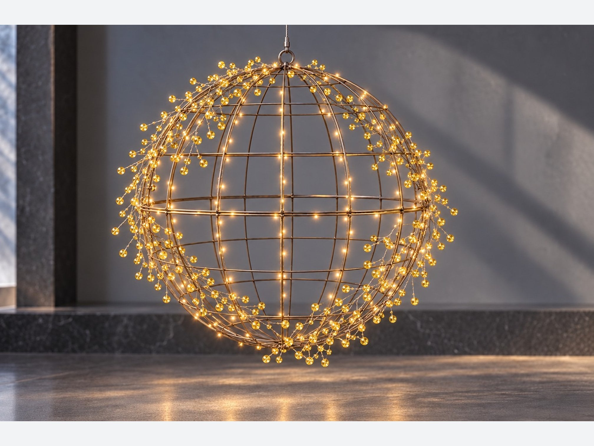 G06-L / Sarı kristal görünümlü ve LED ip ışık