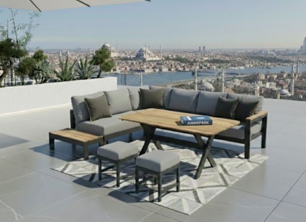 Laurena Köşe Takımı Antrasit