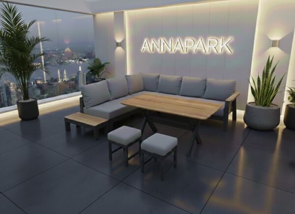 Laurena Köşe Takımı Antrasit