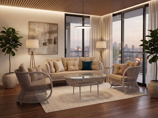 Venedik Balkon Oturma Grubu