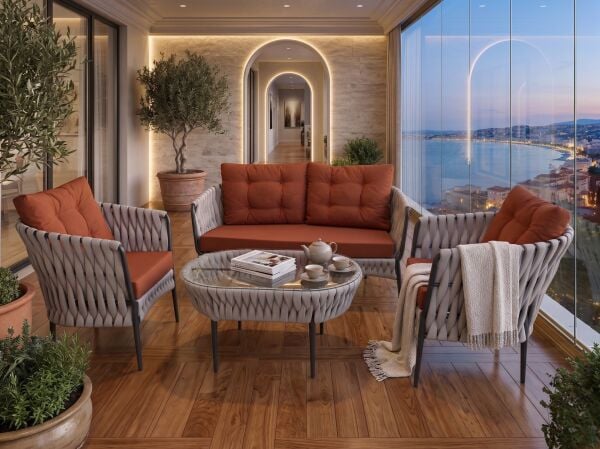 Pera Kapalı Balkon ve Veranda Oturma Grubu