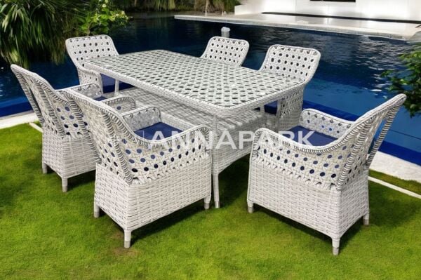 Annapark Glory Rattan Yemek Masa Takımı
