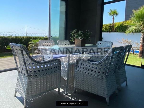 Annapark Glory Rattan Yemek Masa Takımı