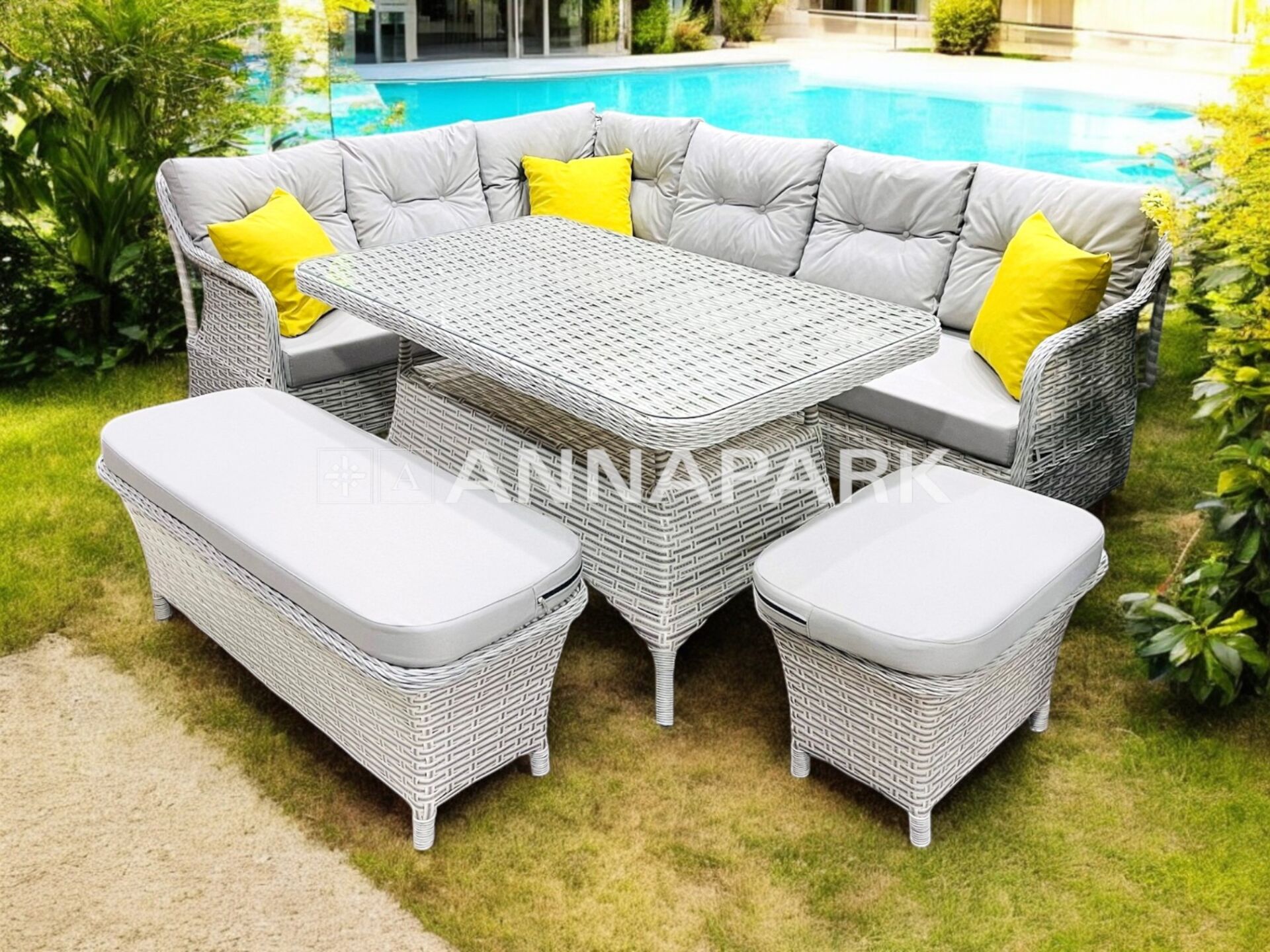 Annapark Marbella Balkon Bahçe Köşe Takımı