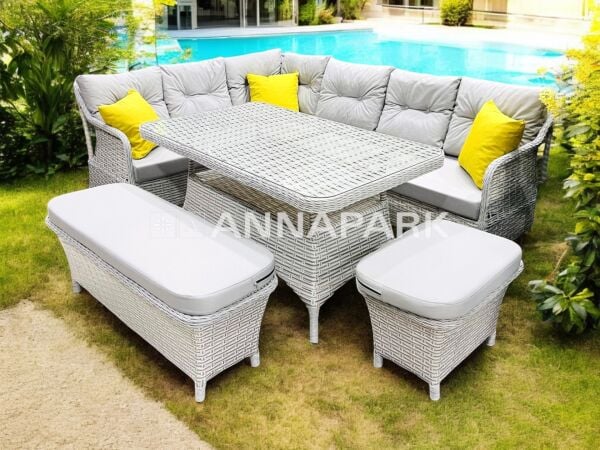 Annapark Marbella Balkon Bahçe Köşe Takımı