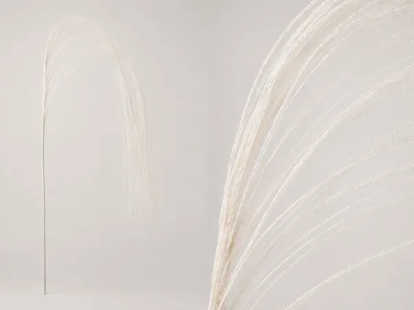 Simli Dekoratif Aranjman Dalı 60 cm – Beyaz