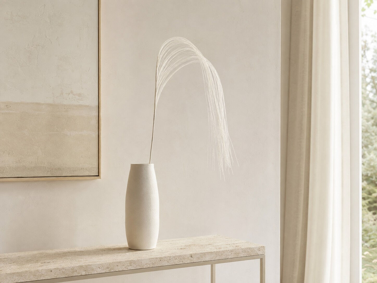 Simli Dekoratif Aranjman Dalı 60 cm – Beyaz