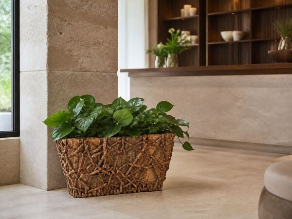 Dekoratif Hasır Saksı SW13089