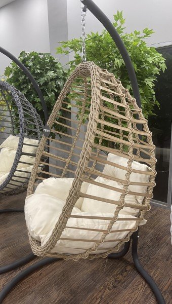 ANNAPARK Gümbet Rattan Bahçe Salıncak - Açık Kahverengi