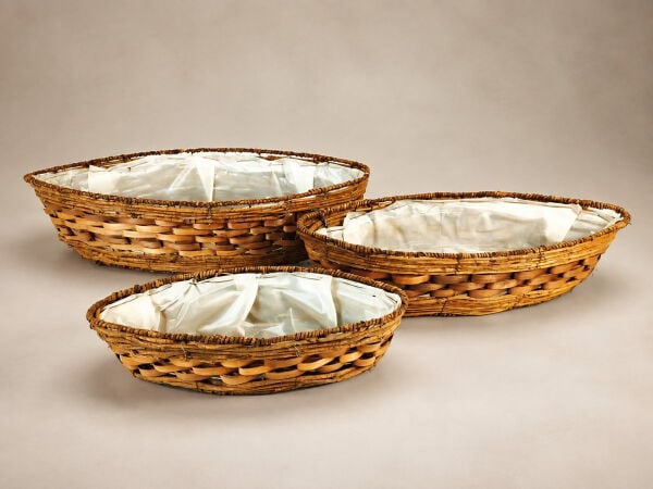 Oval Dekoratif Hasır Aranjman Saksısı SW23527 – 3 Boy