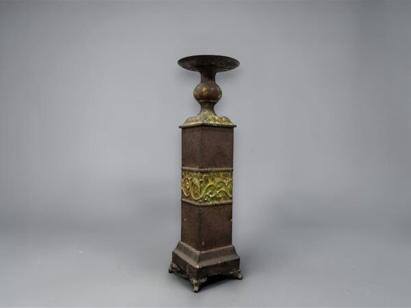 Eskitme El Yapımı Vintage Şamdan ve Mumluk (50 cm)