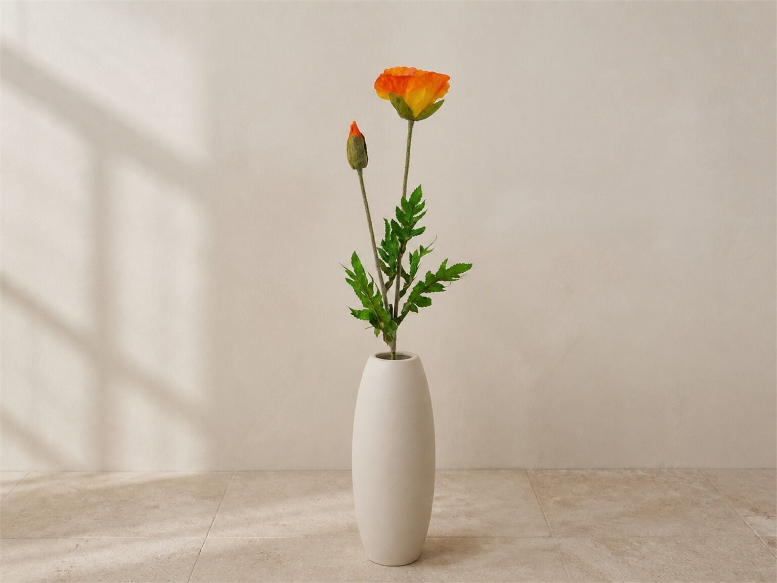 Yapay Gelincik Dalı - Sarı Turuncu 70 cm | Vazo Çiçeği