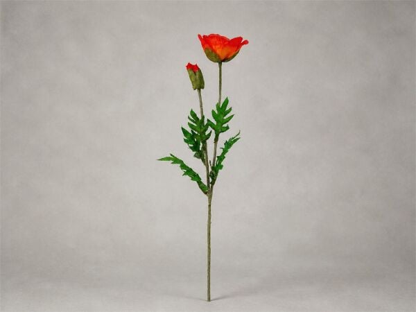 Yapay Gelincik Dalı - Kırmızı 70 cm | Vazo Çiçeği