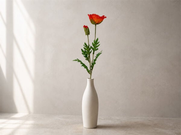 Yapay Gelincik Dalı - Kırmızı 70 cm | Vazo Çiçeği