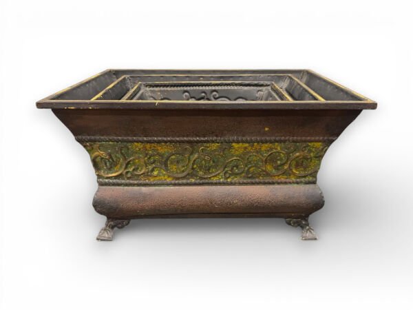 Dekoratif Vintage Metal Saksı 3'lü Set | El Boyama Eskitme Saksı