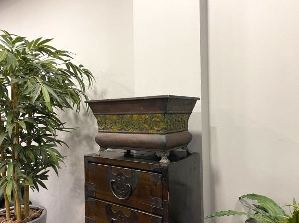 Dekoratif Vintage Bakır Saksı 3'lü Set