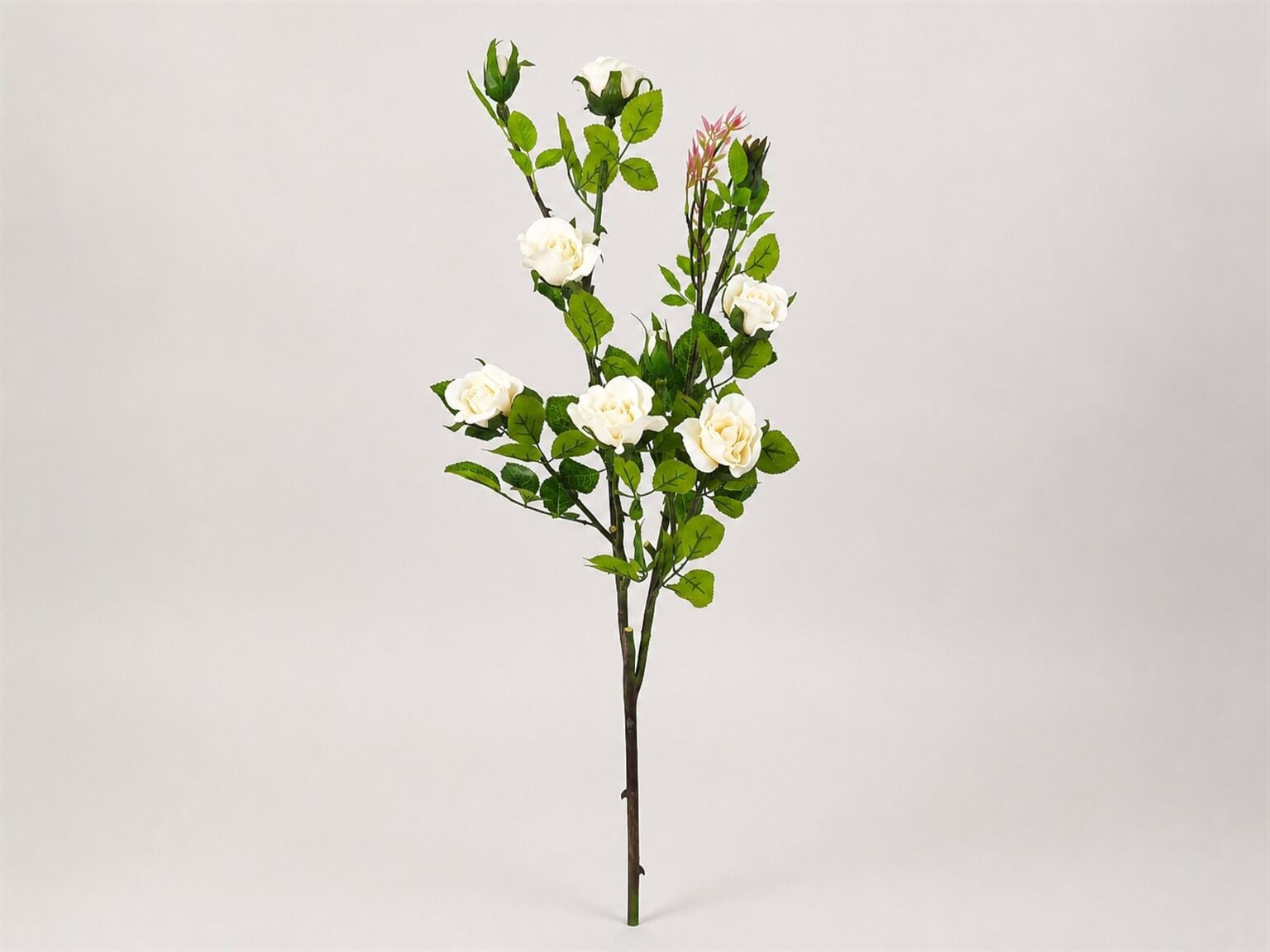 Yapay Gül Dalı Çok Çiçekli 80 cm Beyaz