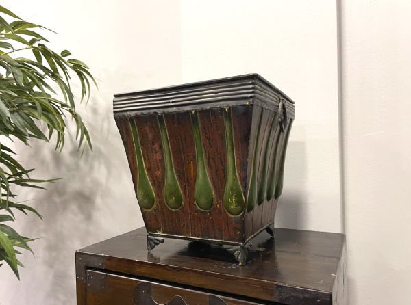 Dekoratif Vintage Bakır Saksı 3'lü Set
