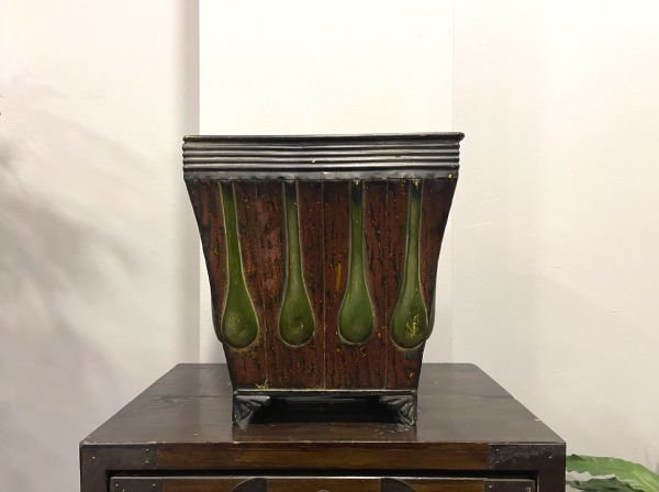 Dekoratif Vintage Bakır Saksı 3'lü Set