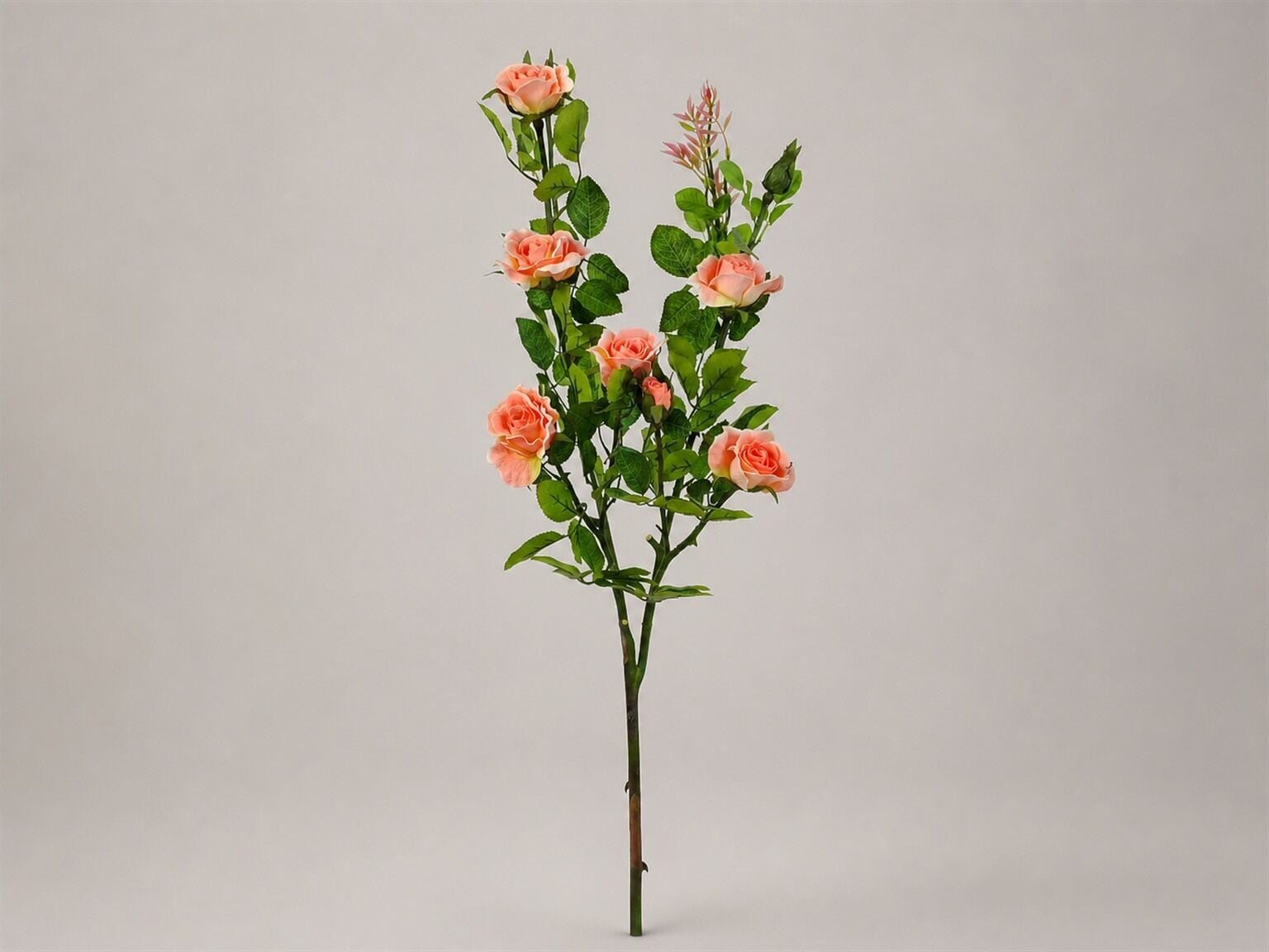 Yapay Gül Dalı Somon 80 cm | Uzun Vazo Çiçeği
