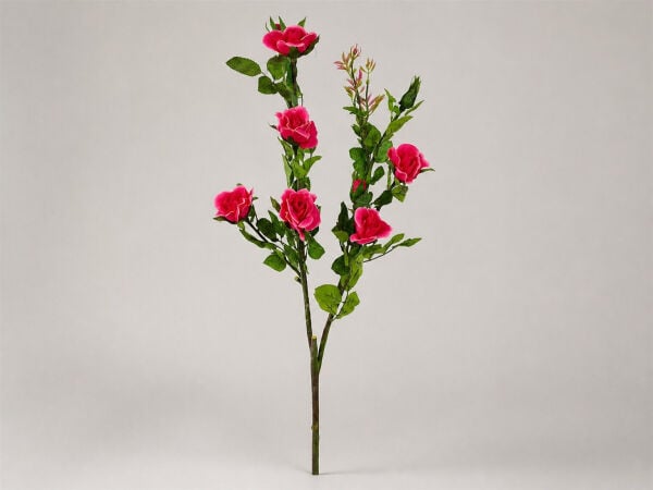 Yapay Gül Dalı Koyu Pembe 80 cm | Uzun Vazo Çiçeği