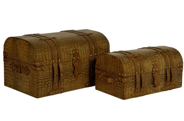 Dekoratif Ahşap Sandık, Hediye & Çeyiz Sandığı 54cm