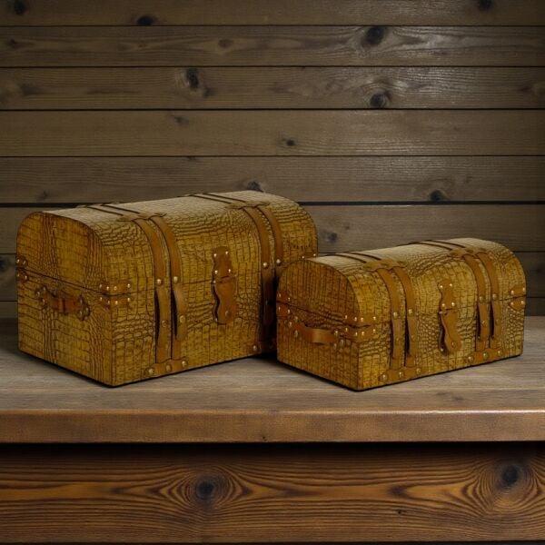 Vintage Ahşap Dekoratif Sandık (54cm)