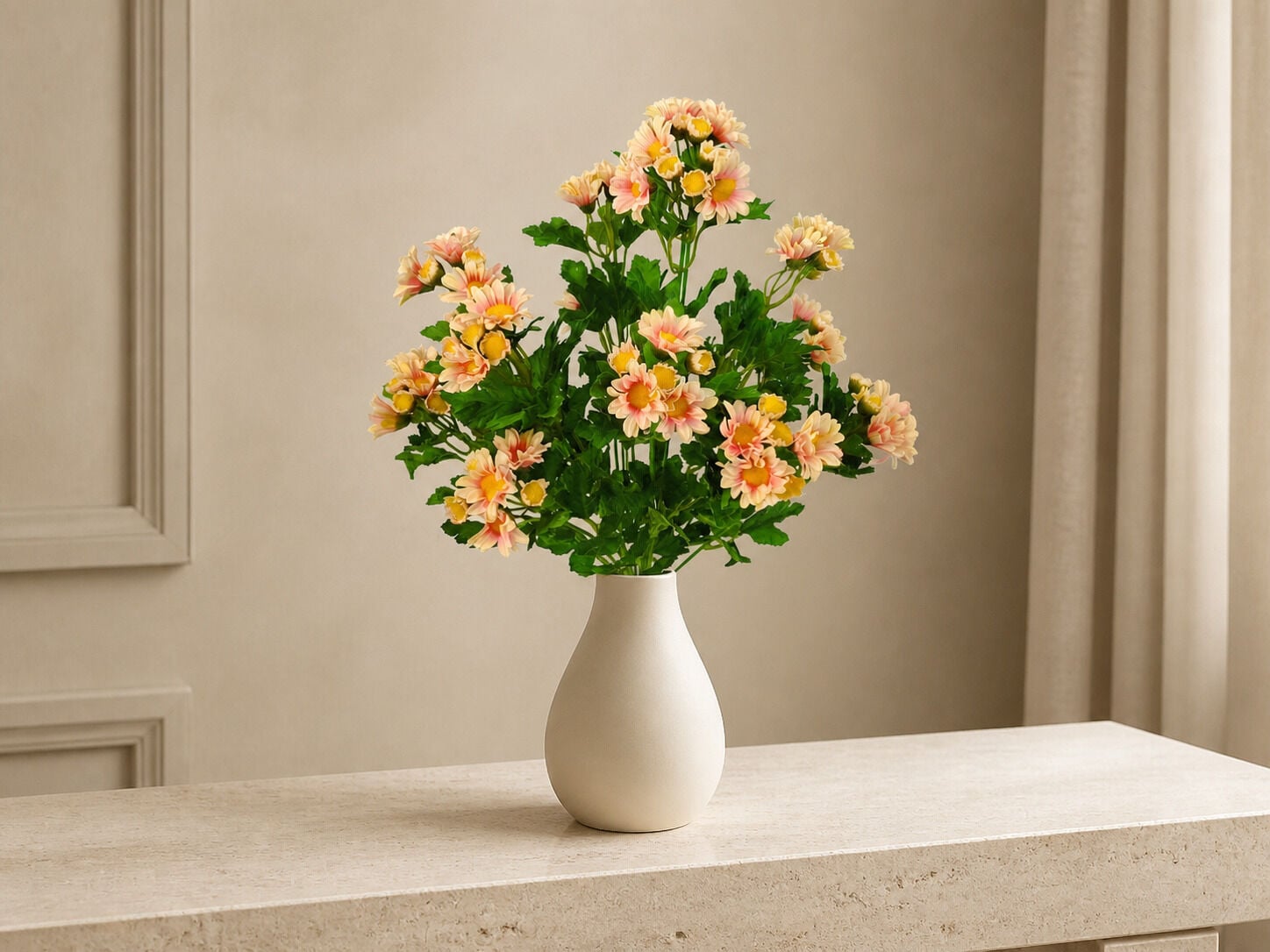Yapay Papatya Demeti 40 cm Pudra Pembe
