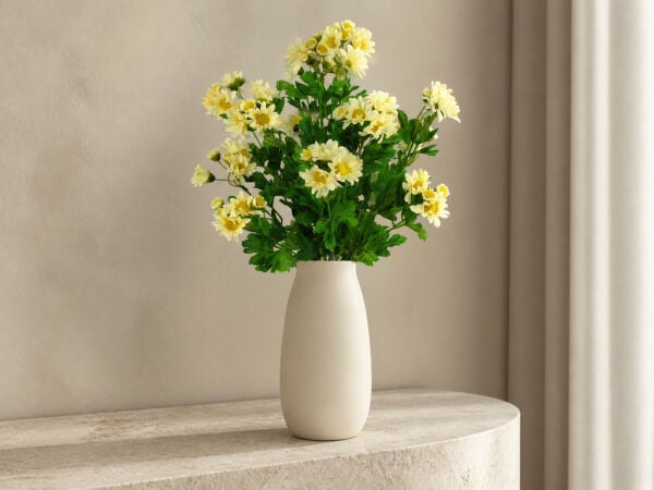 Yapay Papatya Demeti 40 cm Krem
