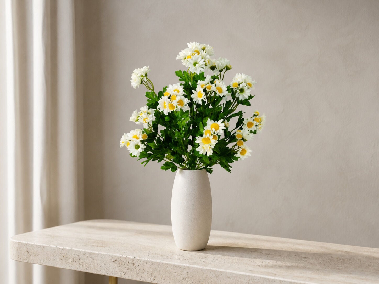 Yapay Papatya Demeti 40 cm Beyaz
