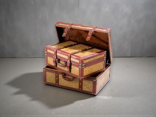 Vintage Tasarım Ahşap Bavul Sandık & Organizer (40 cm)