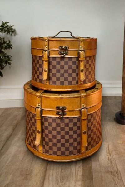 Dekoratif Ahşap Bavul Sandık Louis 37cm