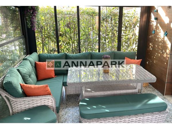 Annapark Marbella Balkon Bahçe Köşe Takımı