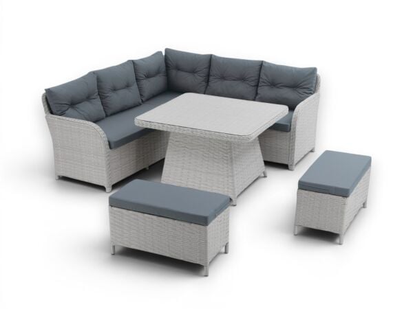 Astoria Rattan Köşe Oturma ve Yemek Seti