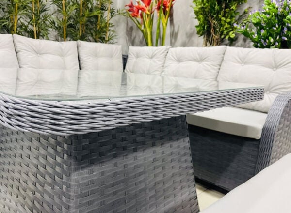 Balkon ve Bahçe Köşe Takımı Waldorf Antrasit Rattan