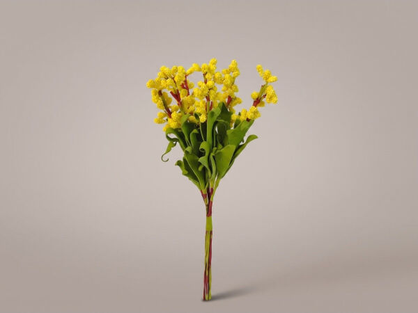 Mini Yapay Mimoza Demeti 20 cm Sarı