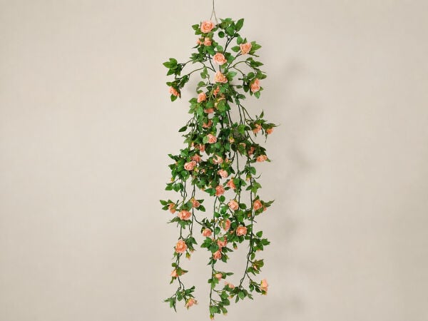 Yapay Sarmaşık Somon Pembe Gül 80 cm